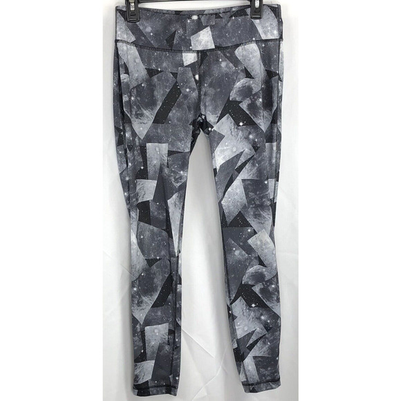 Danskin active leggings 8–10 Gray Geo Drawstring 28"W 27"IN MidRise Yoga Pants - Picture 1 of 4